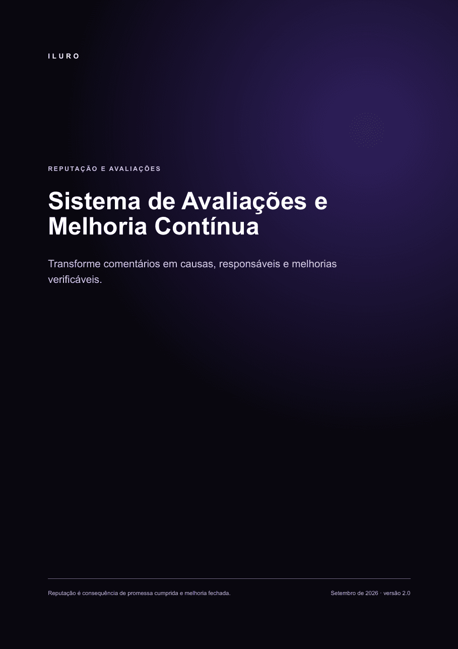 Capa do material Sistema de Avaliações e Melhoria Contínua