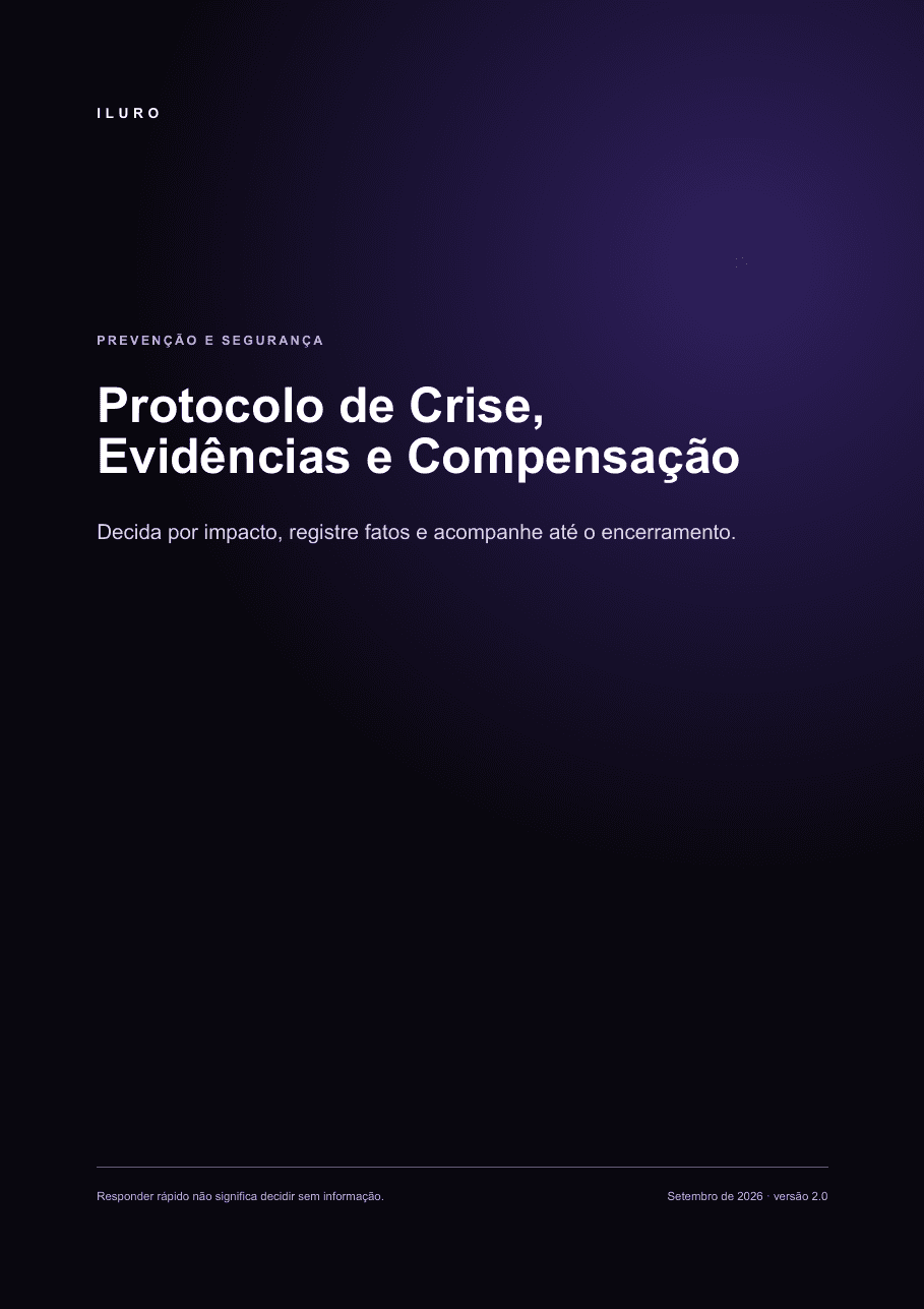 Capa do material Protocolo de Crise, Evidências e Compensação