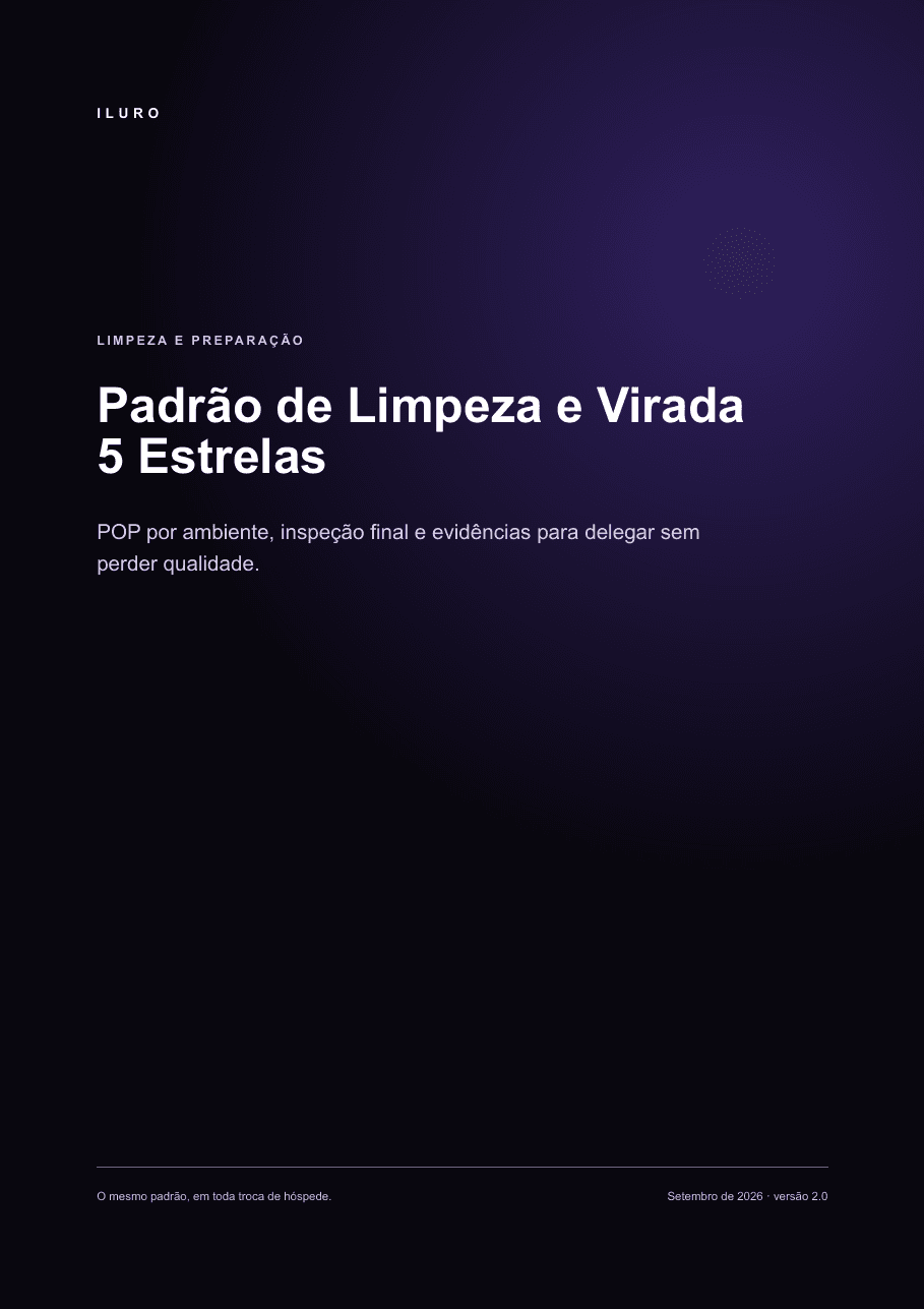 Capa do material Padrão de Limpeza e Virada 5 Estrelas