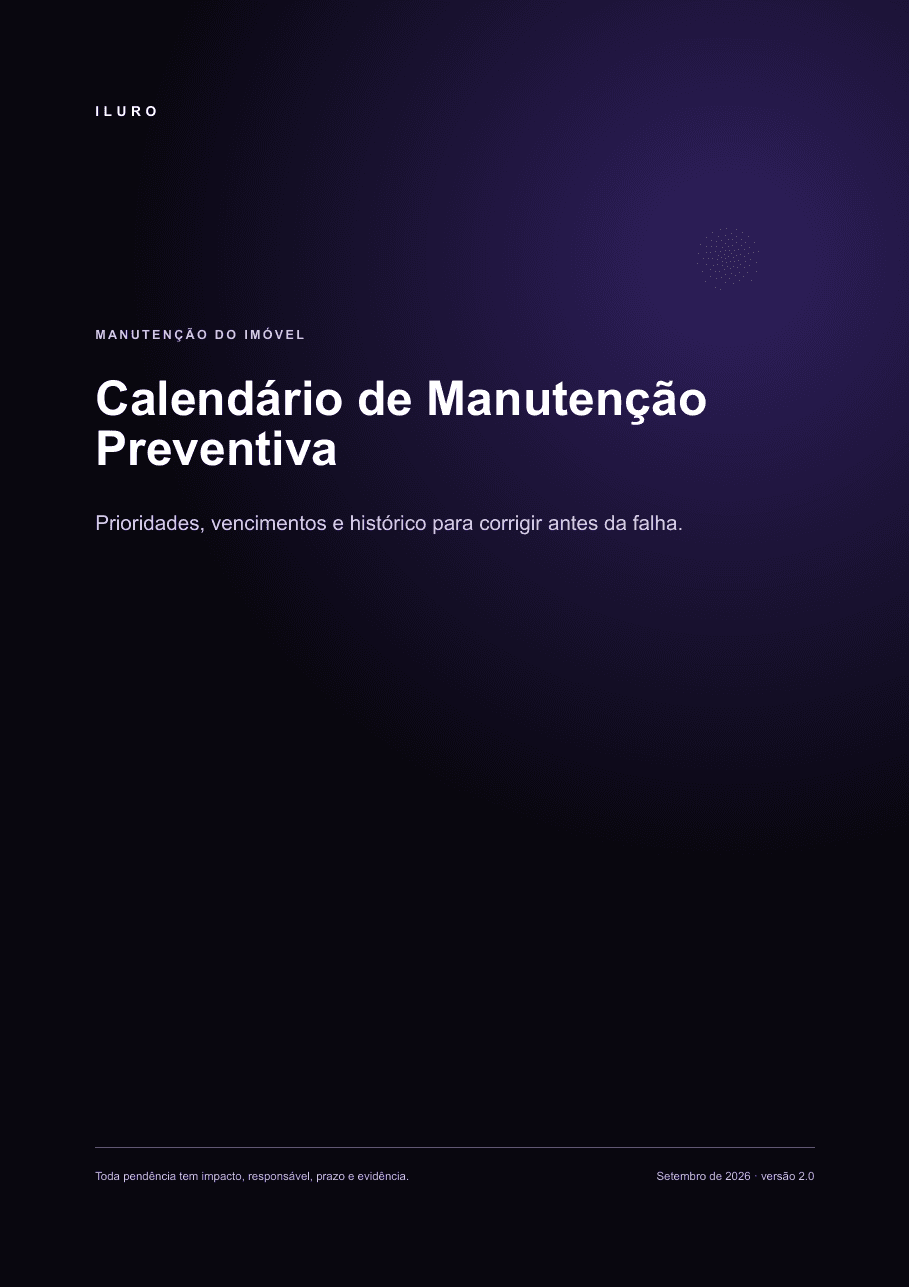 Capa do material Calendário de Manutenção Preventiva