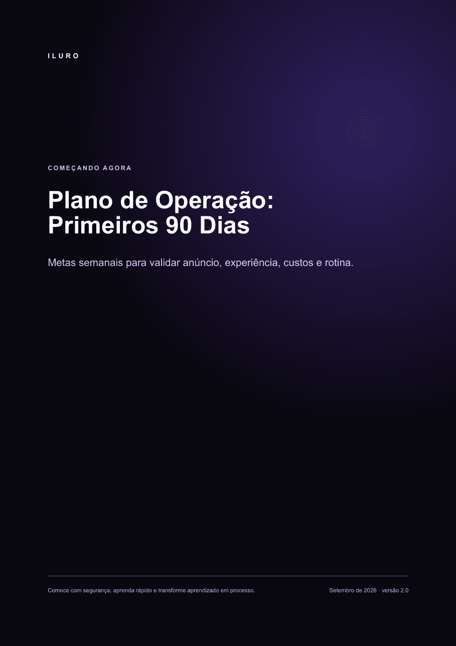 Capa do material Plano de Operação: Primeiros 90 Dias
